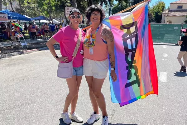 Ellenberg and friend at pride event